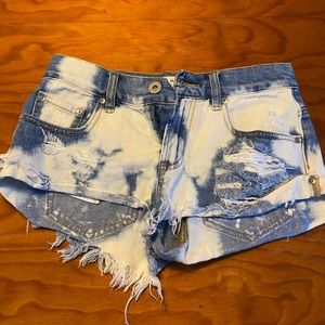 Bleach washed shorts!